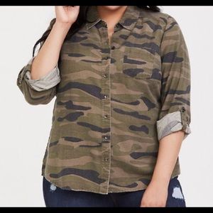 Plus size camo shirt